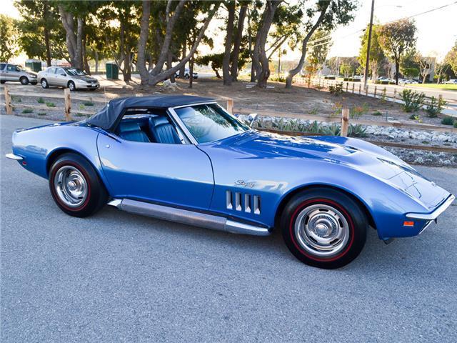 1969 Blue Chevrolet Corvette --