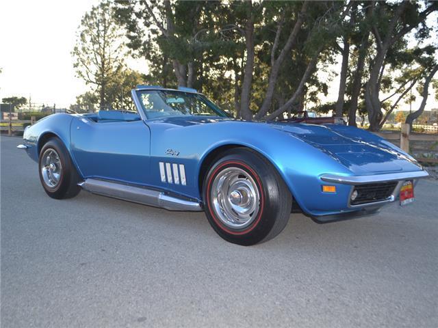 1969 Blue Chevrolet Corvette --