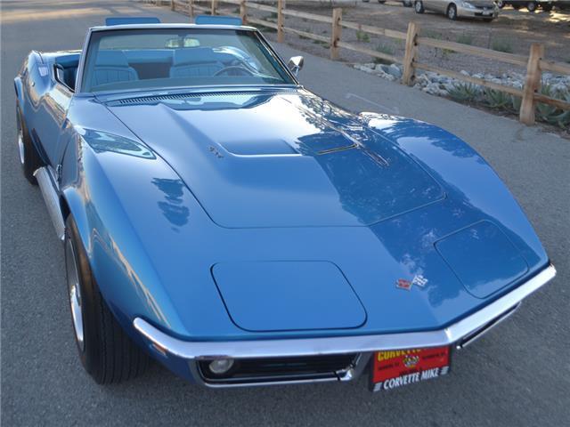 1969 Blue Chevrolet Corvette --