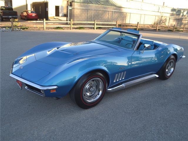 1969 Blue Chevrolet Corvette --