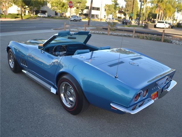 1969 Blue Chevrolet Corvette --