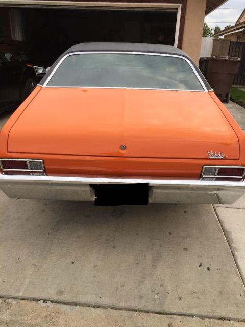 1969 Classic Orange Chevrolet Nova Coupe