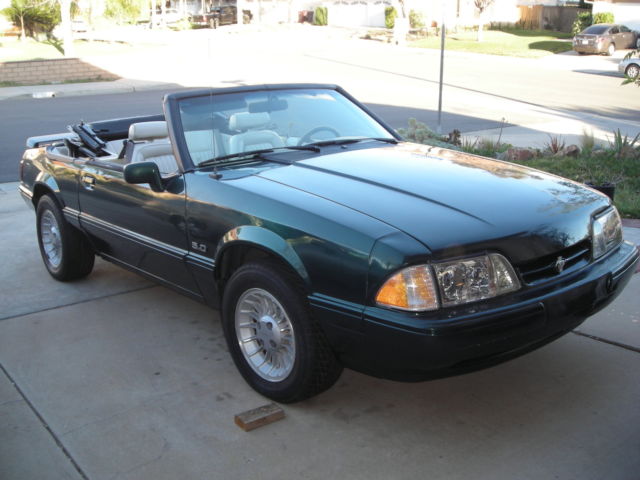 1990 Emerald Jewel Green clearcoat metallic Ford Mustang Convertible