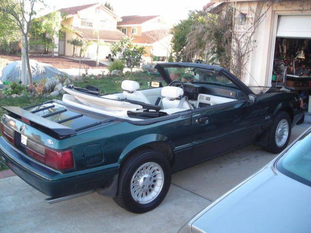 1990 Emerald Jewel Green clearcoat metallic Ford Mustang Convertible