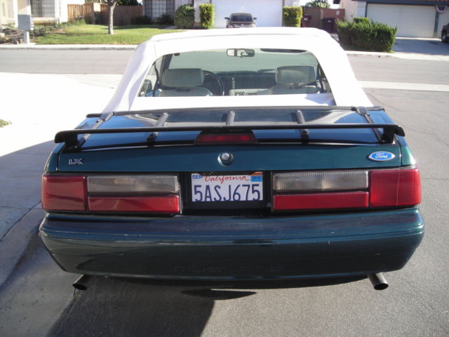 1990 Emerald Jewel Green clearcoat metallic Ford Mustang Convertible