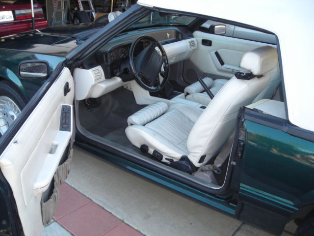 1990 Emerald Jewel Green clearcoat metallic Ford Mustang Convertible
