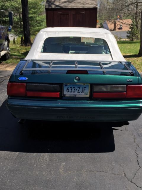 1990 Green Ford Mustang Convertible
