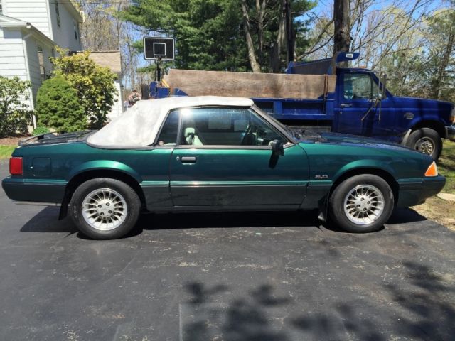 1990 Green Ford Mustang Convertible