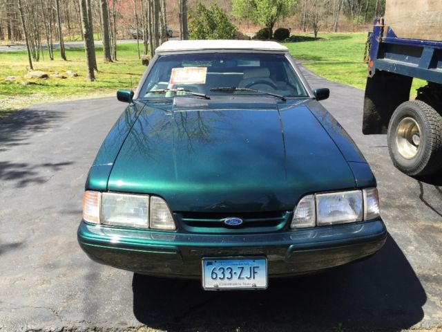 1990 Green Ford Mustang Convertible