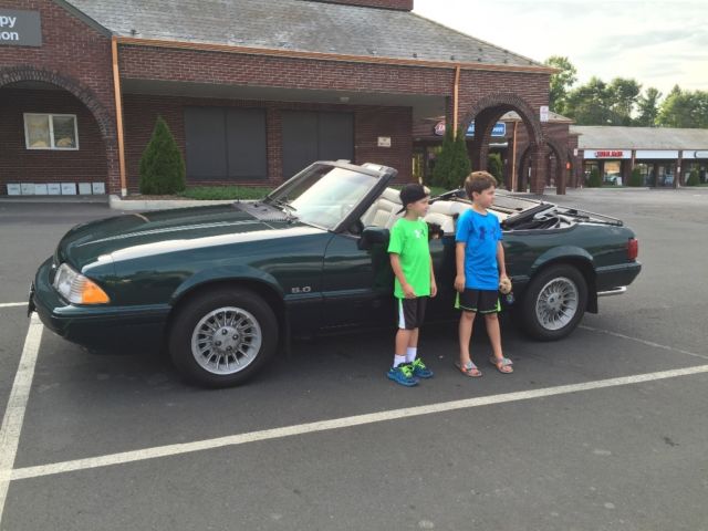 1990 Green Ford Mustang Convertible