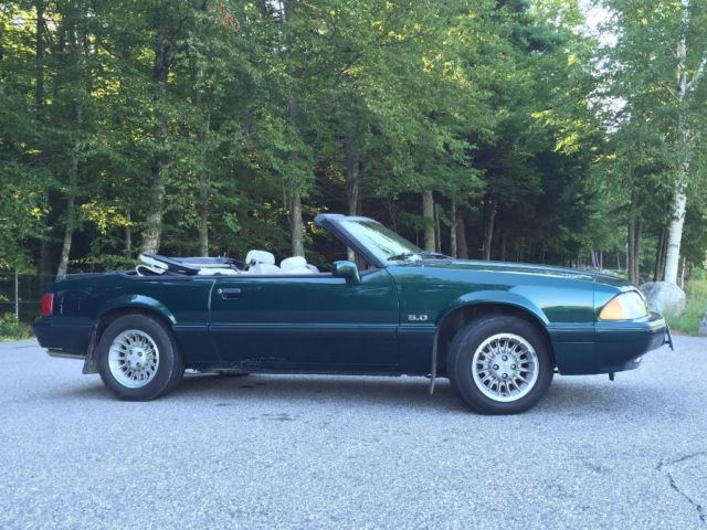 1990 Green Ford Mustang Convertible