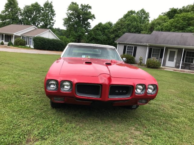 1970 Red Pontiac GTO Convertible