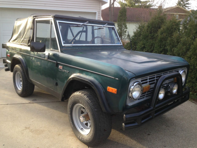 1971 Green Ford Bronco Convertible