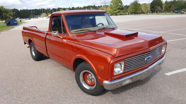 1971 Orange Chevrolet C-10 Crew Cab Pickup