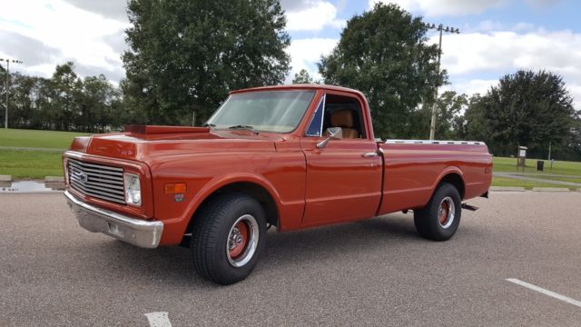 1971 Orange Chevrolet C-10 Crew Cab Pickup