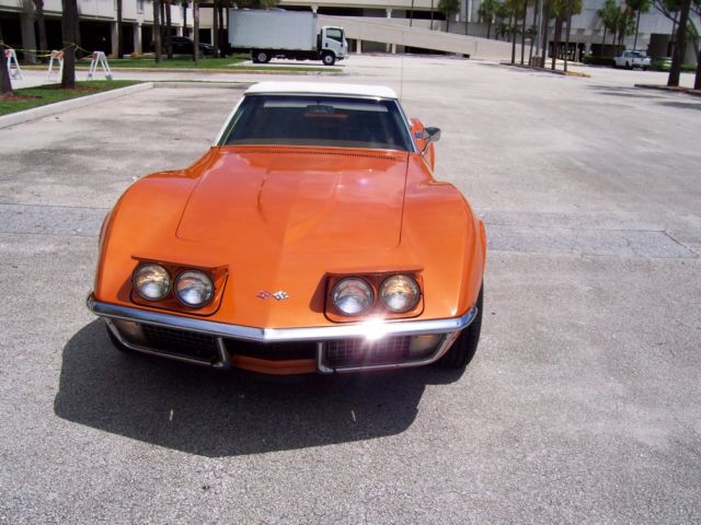 1971 Orange Chevrolet Corvette Convertible