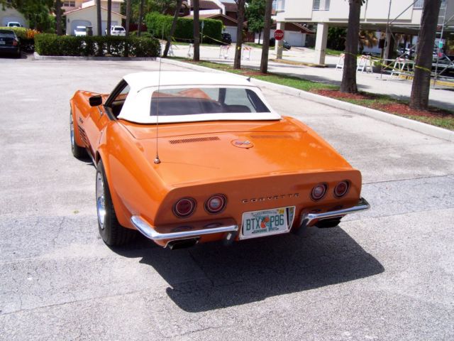 1971 Orange Chevrolet Corvette Convertible