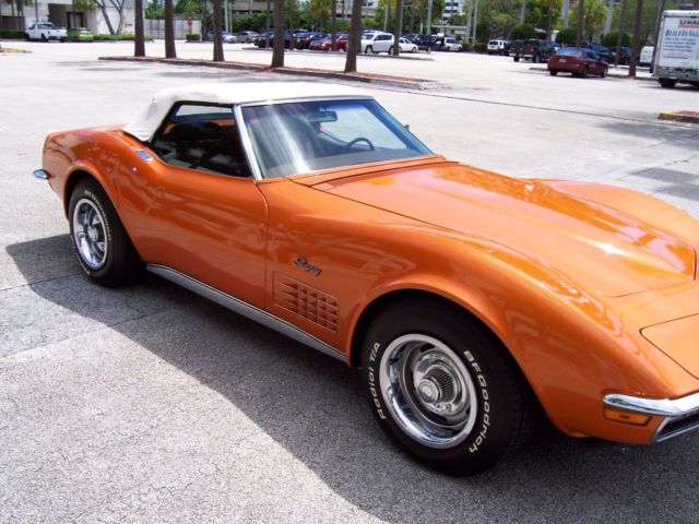 1971 Orange Chevrolet Corvette Convertible
