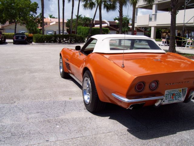 1971 Orange Chevrolet Corvette Convertible