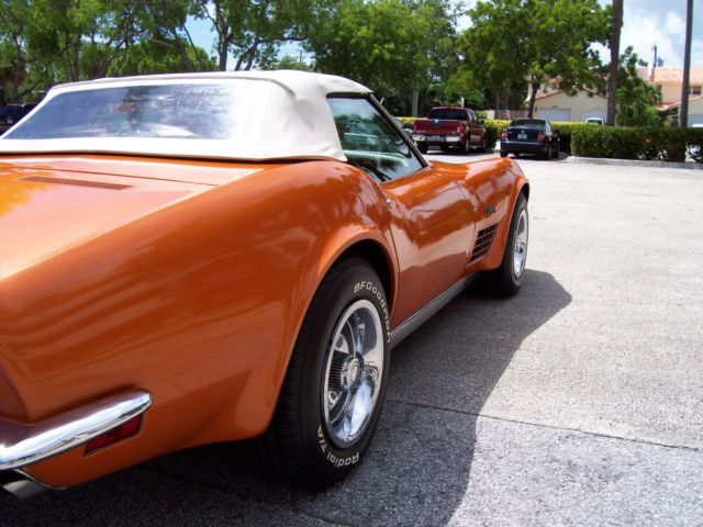 1971 Orange Chevrolet Corvette Convertible