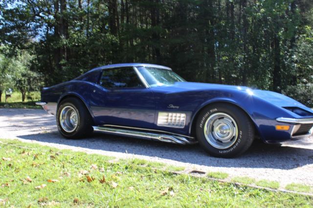 1971 Blue Chevrolet Corvette Coupe