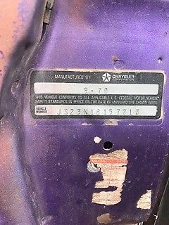 1971 Purple Dodge Challenger Coupe