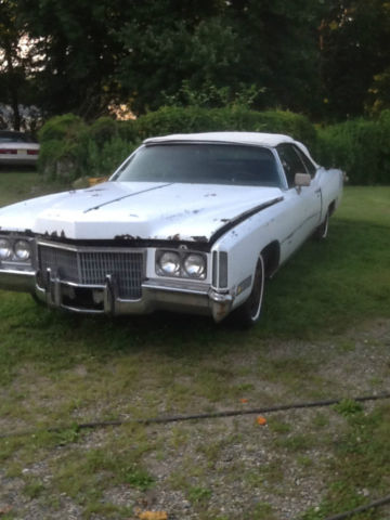 1971 White Cadillac Eldorado Convertible