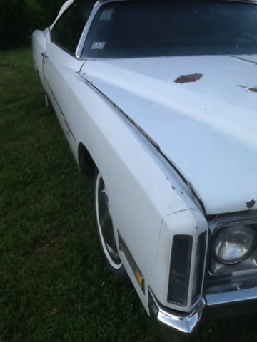 1971 White Cadillac Eldorado Convertible