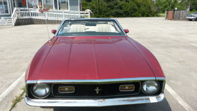 1971 Burgundy Ford Mustang Convertible