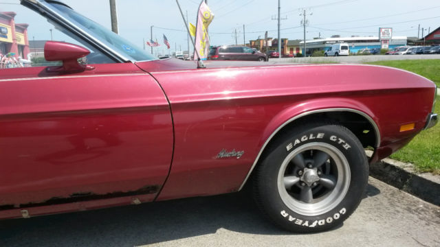 1971 Burgundy Ford Mustang Convertible