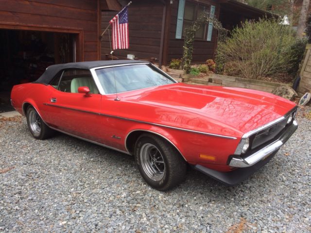 1971 Red Ford Mustang Convertible