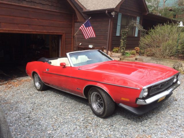 1971 Red Ford Mustang Convertible