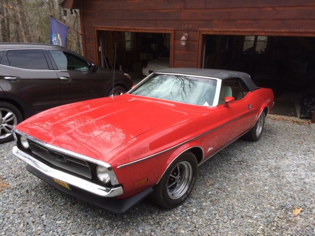 1971 Red Ford Mustang Convertible