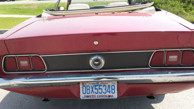 1971 Burgundy Ford Mustang Convertible