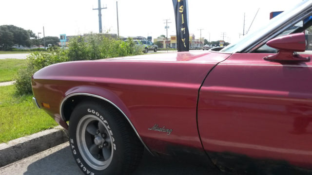 1971 Burgundy Ford Mustang Convertible