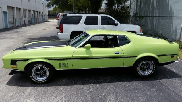 1971 Green Ford Mustang Fastback