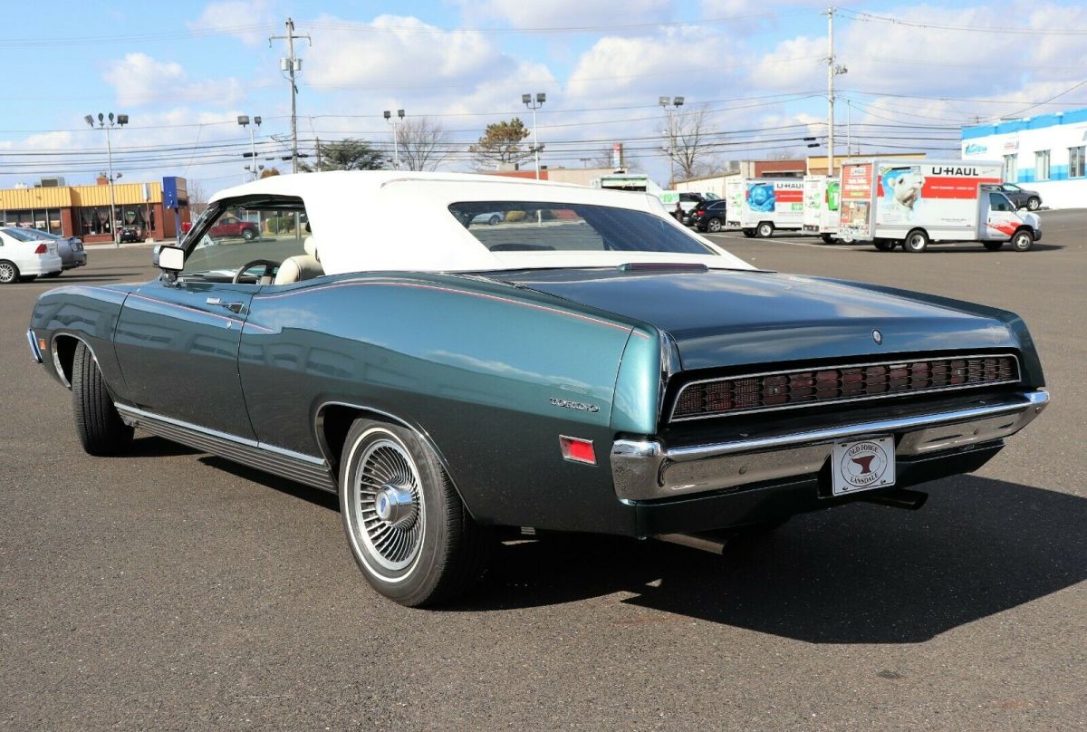 1971 Blue Ford Torino Convertible