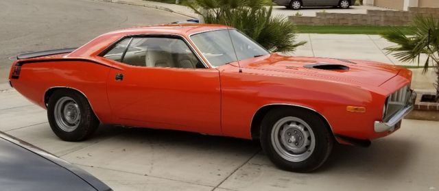 1972 Red Plymouth Barracuda Coupe