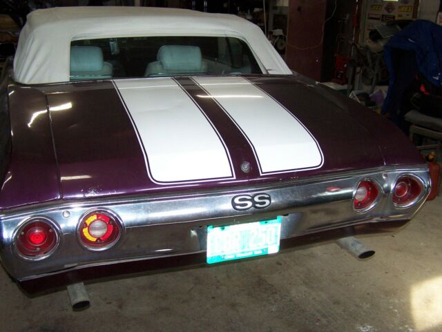 1972 maroon Chevrolet Chevelle Convertible