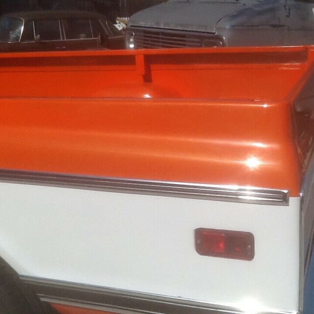 1972 Orange Chevrolet C-10 Standard 2 door cab