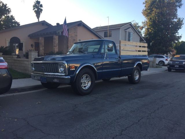 1972 Blue Chevrolet C-10 Long Bed