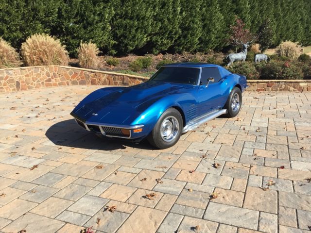 1972 Blue Chevrolet Corvette T TOP