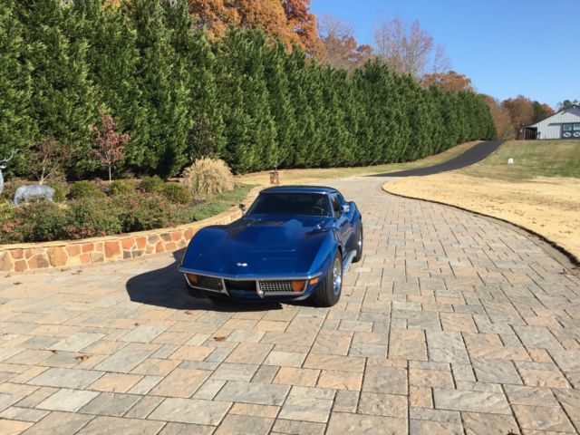 1972 Blue Chevrolet Corvette T TOP