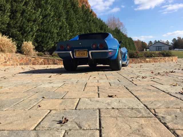 1972 Blue Chevrolet Corvette T TOP