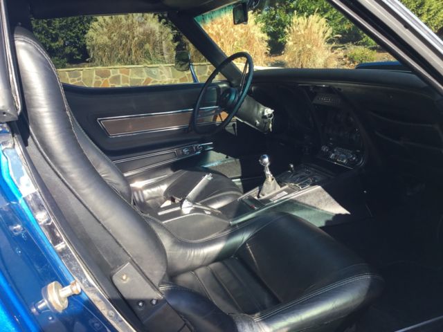 1972 Blue Chevrolet Corvette T TOP