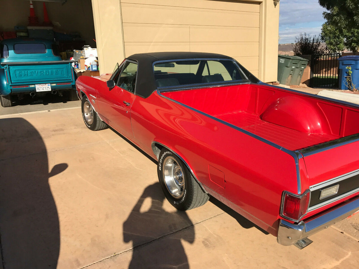 1972 Red Chevrolet El Camino Coupe