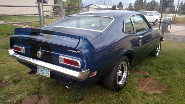 1972 Blue Ford Maverick Coupe