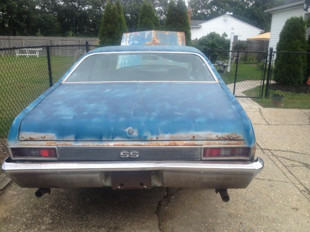 1972 Blue Chevrolet Nova Coupe