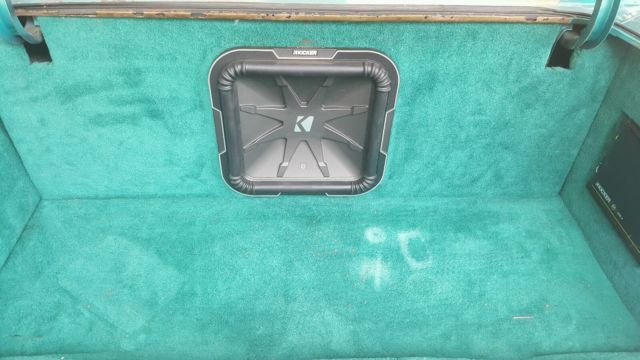 1972 teal green beige stripe Oldsmobile Cutlass Sedan