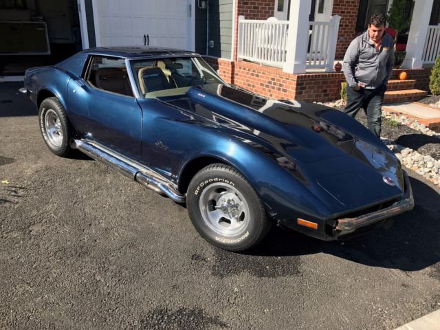 1973 Blue Chevrolet Corvette Coupe